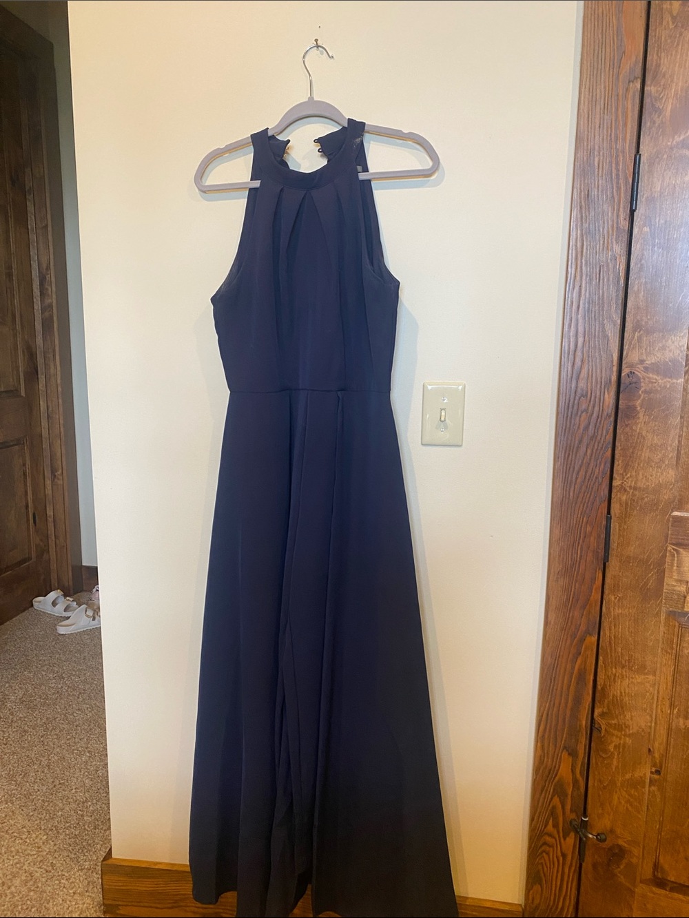 julia jordan Navy Halter Maxi Dress